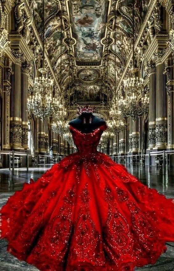 vestido para Quinceañera en Color Rojo