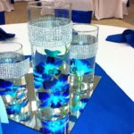Centros de mesa para xv años color azul
