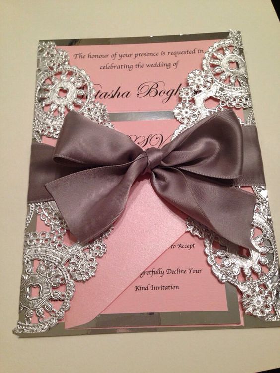 Pink invitations for 15 years