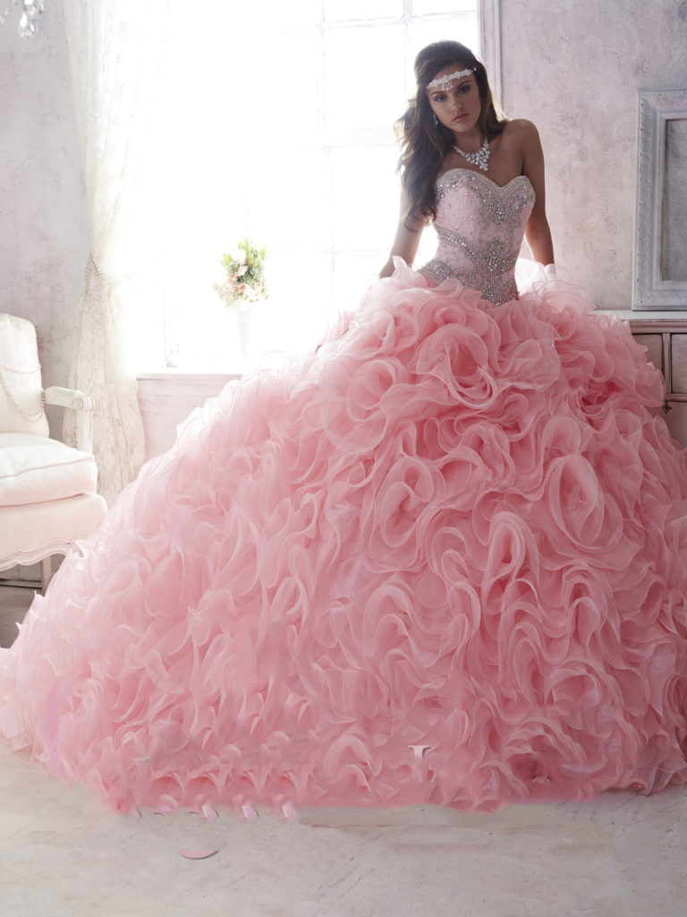Vestidos de XV color rosa palo | Diseños de vestido 2022