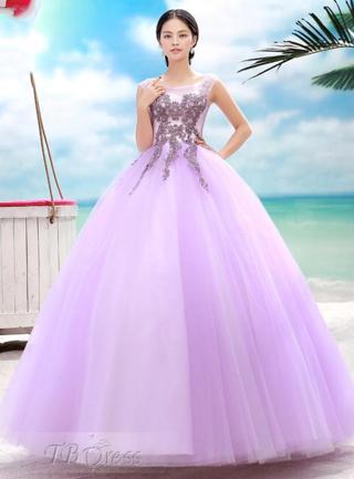 Vestidos para 15 color lila morado o lavanda de moda