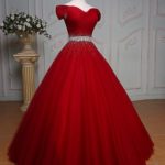 vestidos de 15 años rojo con plateado