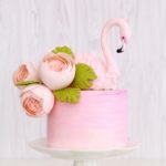 Pasteles para quinceañera temática de flamingo