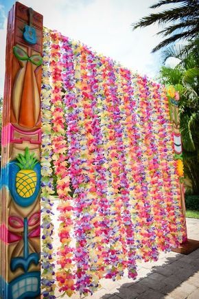 backdrops para fiesta hawaiana