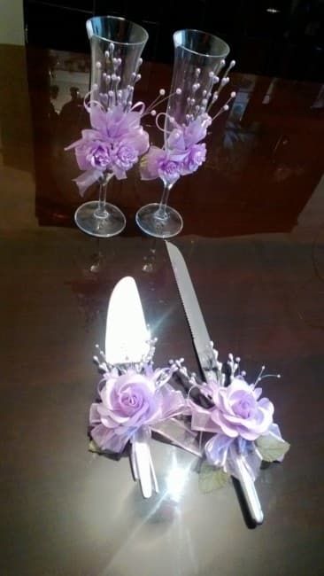 Cuchillos para pastel de quinceañera rosas