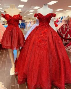 Vestidos de quinceañera rojos modernos