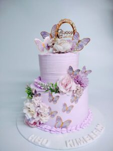 Diseños de pasteles color lavanda